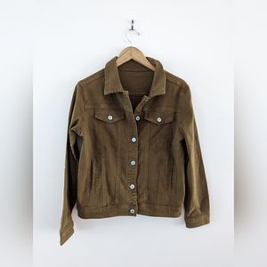 Jean Styled Brown Jacket Size M NWOT